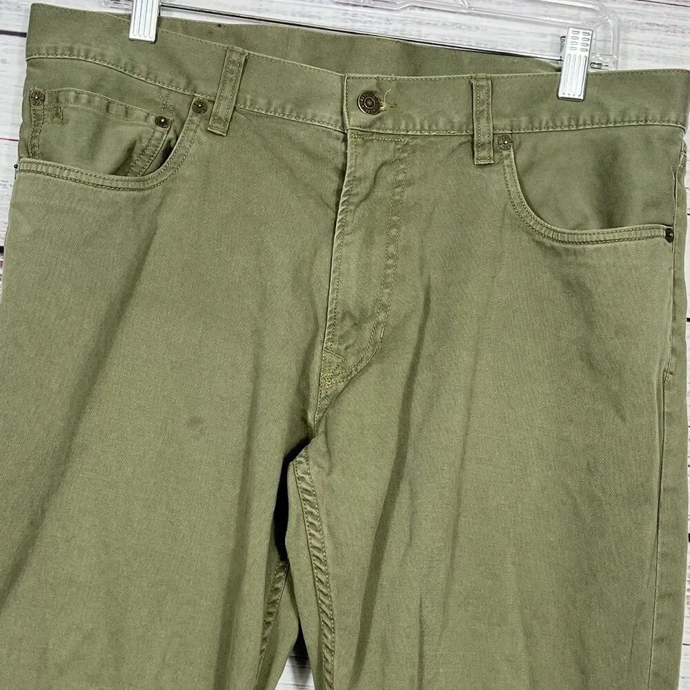 Polo Ralph Lauren 650 Straight Fit 5-Pocket Pants Mens 34x32 Green Flat Front